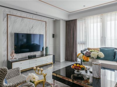 西固人家御园147平米轻奢风格四居室装修案例