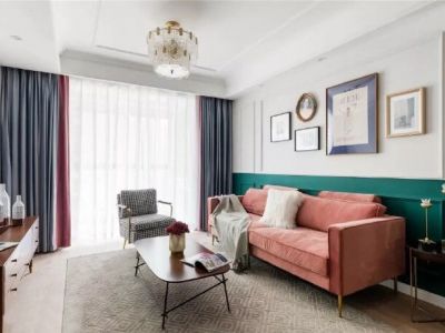 金科金弘基集美郡90㎡二居室北欧风格装修案例