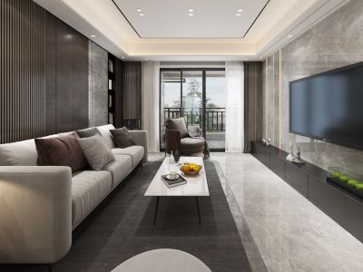 恒大公园大道138㎡四居室现代风格装修案例