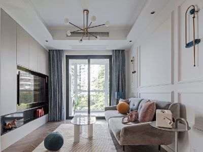 万科新都荟轻奢风格二居室90平米装修设计案例