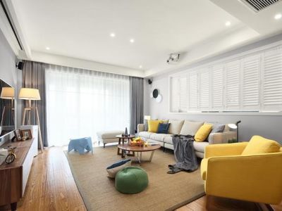 冠宏花园北欧风格125平米三居室装修案例