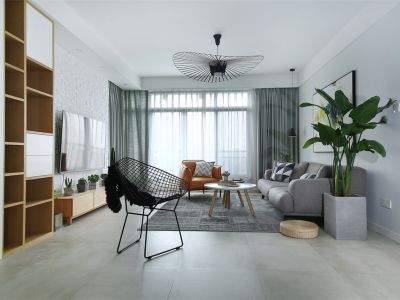 晶尚名居北欧风格120平米三居室装修案例