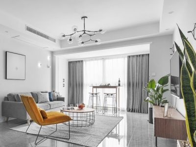 恒大华府现代风格三居室118平米装修设计案例