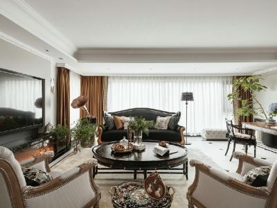 阳光·凤栖澜湾142平米欧式风格四居室装修设计图案例