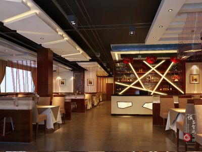 餐厅360平混搭风格装修案例