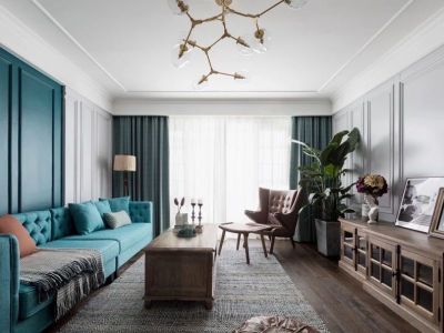 远大蔚蓝海岸美式经典风格150平装修案例