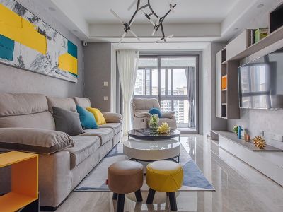 运通尊苑三居114方现代风格装修案例