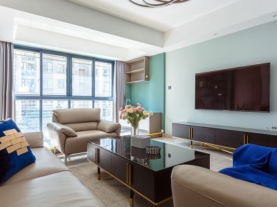 雅致名园三居123方欧式风格装修案例