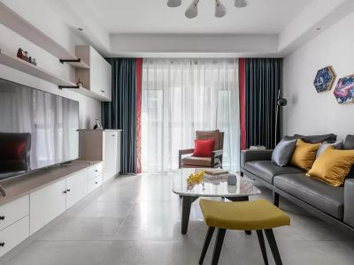 恒大雅苑三居113方现代风格装修案例