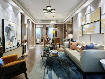 汇美豪庭三居125方现代风格装修案例