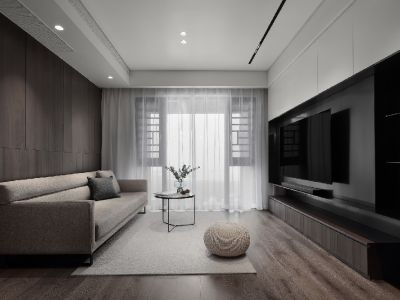 中南原山现代风格113平米三居装修效果图案例