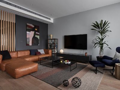 鸿通公园1988天著现代风格三居室125平米装修设计图案例