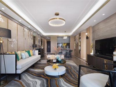 城北国际村144平米新中式风格装修案例