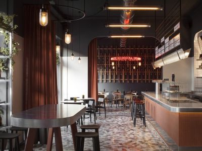 啤酒吧美式风格166平米装修设计案例