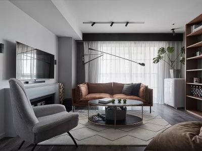 山海湾8号现代风格102平米装修案例