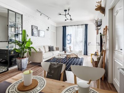 潮悦南塘北欧风格96平米装修案例