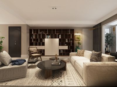 富力天禧城158㎡四居室简约风格装修案例