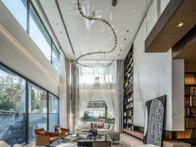 中铁共青湖275平米别墅轻奢风格装修案例