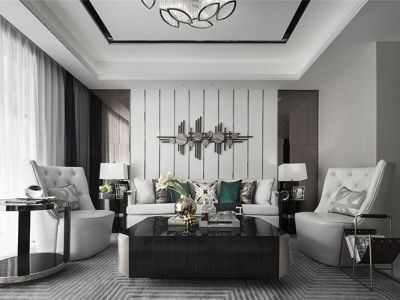 首创国际城四居129方现代风格装修案例