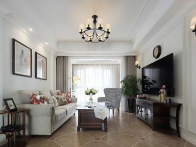 万科新里城127㎡三居室美式风格装修案例