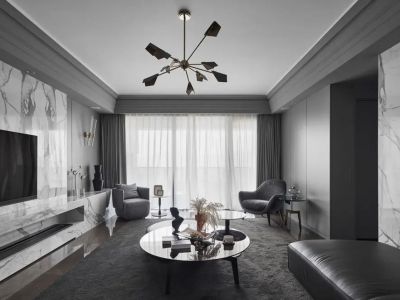 华润凯旋门(三期)140㎡三居室现代风格装修案例