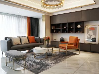 圣地财富广场128平米现代简约风格三居室装修案例