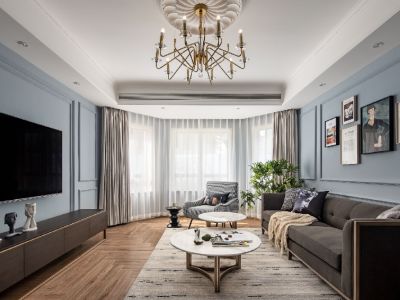 杭海盛都美式风格180平米四居室设计图案例