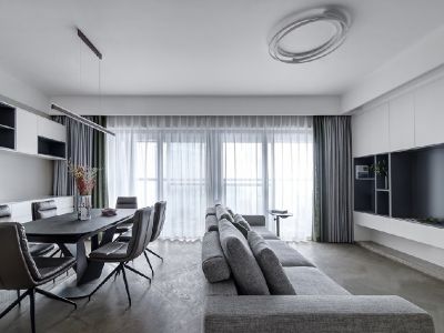 荣利·海云山现代风格三居室125平装饰设计案例