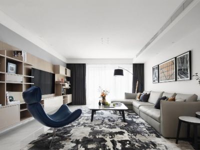 蓝湖海澜郡116平米现代风格三居室装修设计案例