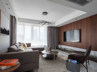 碧桂园120平米现代风格装修案例