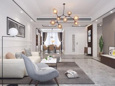 天桥丽景127平米轻奢风格装修案例