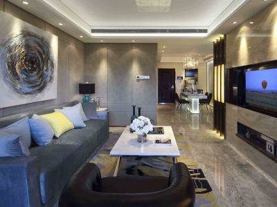 深铁阅山境花园103平米现代风格装修案例