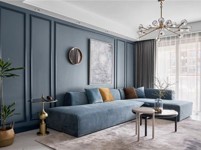 凯旋会展新城轻奢风格140平米四居室设计图案例