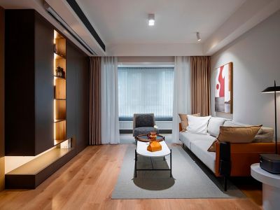 蓝光·星星国际现代风格三居室99平米装修效果图案例