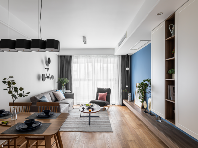 海昇城北欧风格三居室90平米装修效果图案例