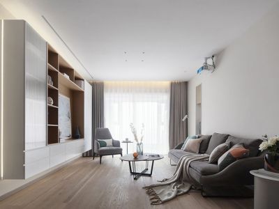 外滩1号珑庭现代风格三居室135平米装修设计案例