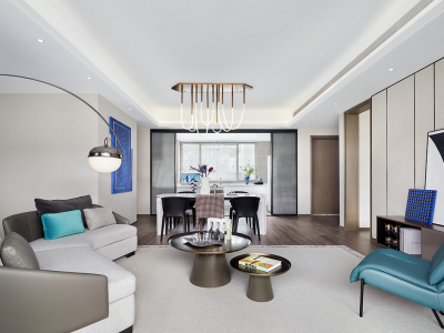 永生紫御华府123平米北欧风格装修案例