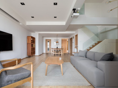 未名湖畔现代简约风格104平装修案例