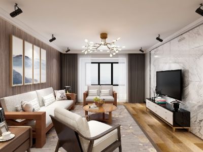 安江国际现代简约风格110平装修案例