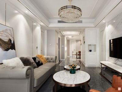 碧海蓝湾轻奢风格128平米三居室装修设计案例