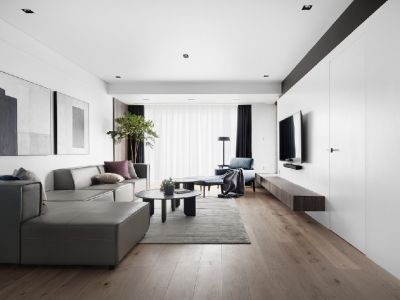 君澜湾北欧风格三居室108平米设计图案例