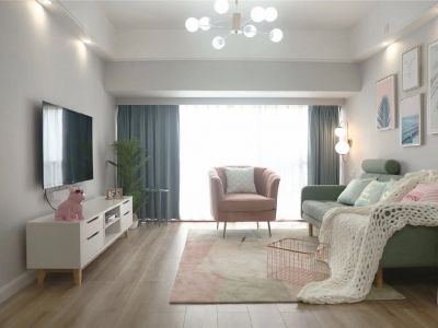 海伦堡·半山樾北欧风格三居室97平米设计图案例