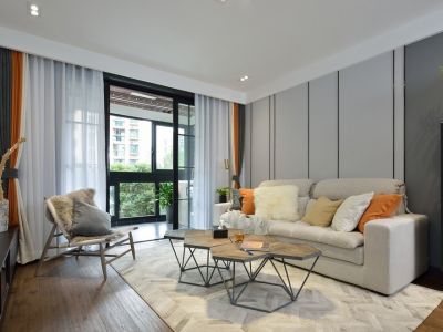 碧桂园公园上城120平米现代风格三居室装修案例