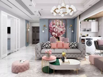 中海铂悦世家132平米北欧风格三居室装修案例
