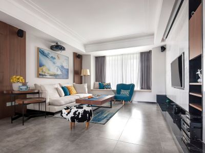 二十四城134平米北欧风格三居室装修案例