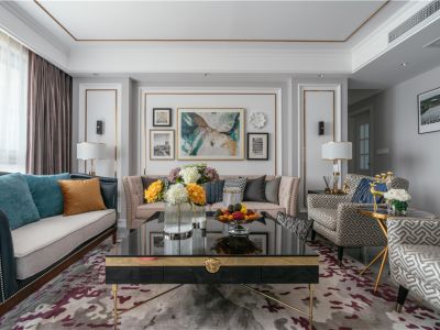 中央公园150平米轻奢风格四居室装修案例