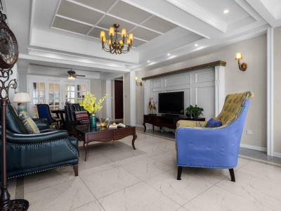 华利佳悦城140平米美式风格三居室装修案例