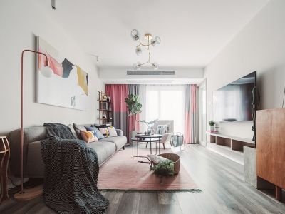 大名城紫金九号现代风格78平米二居室设计图案例