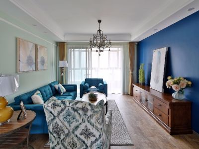 万科福晟翡翠里溪望143平米新古典风三居室设计图案例