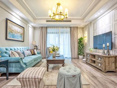 湖滨府美式风格三居室143平米装修设计案例